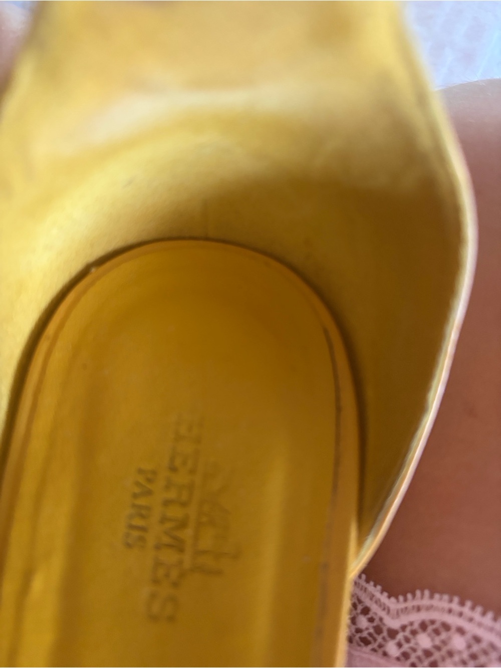Hermes Women’s Yellow Platform Espadrille Sandal - Picture 2 of 8